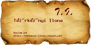 Tárkányi Ilona névjegykártya