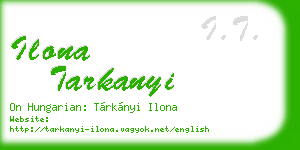ilona tarkanyi business card