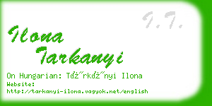 ilona tarkanyi business card